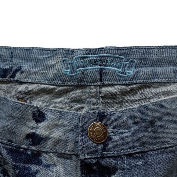 Robin's Jean Men's Acid Washed Large Flap Back Pocket Denim Jeans - Picture 3 of 10